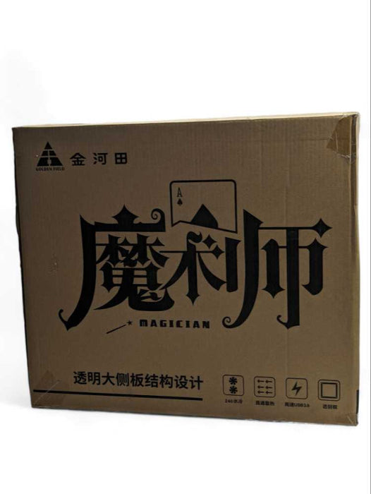New Magician Golden Field Double Sided Tempered Glass Computer Case  -