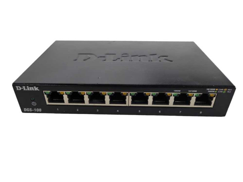 D-Link 8 Port Gigabit Unmanaged Metal Desktop Switch DGS-108 !