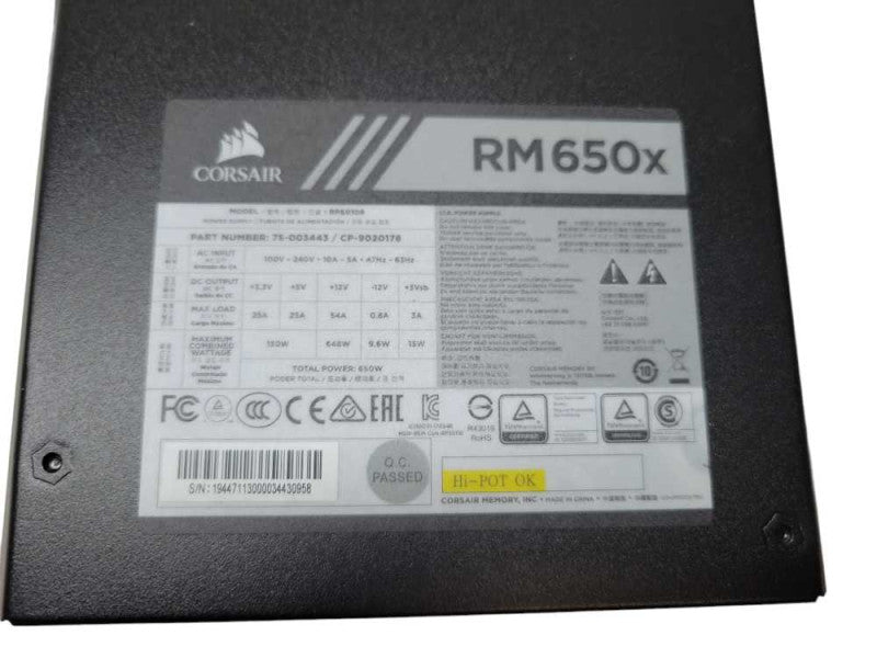 Corsair RM650x - 650W Modular Desktop PSU %