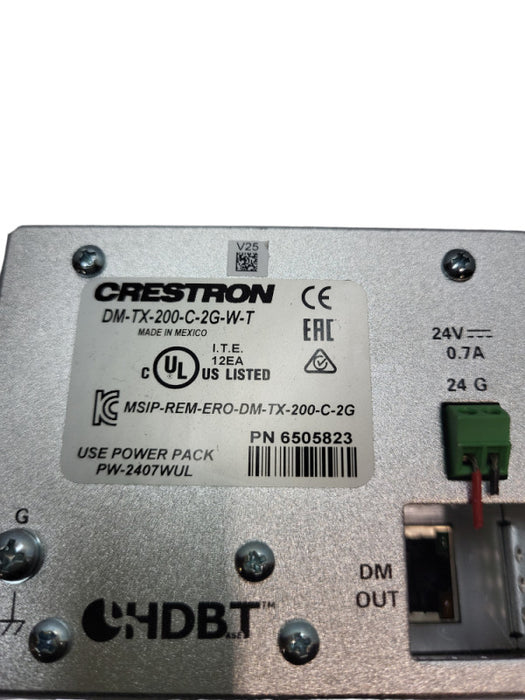 CRESTRON Wall Plate DM Transmitter DM-TX-200-C-2G-W-T HDMI, VGA &