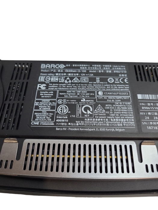 Barco ClickShare CS-100 Wireless Conference Presentation System R9861510 &