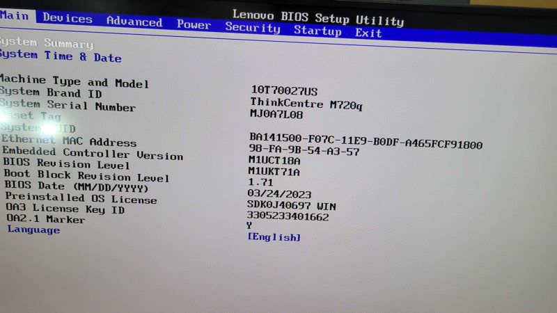 Lenovo ThinkCentre M720q - Core i7-8700 | 8GB RAM | 512GB NVMe + PWR ADPTR Q%