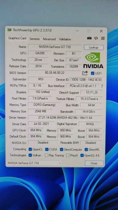MSI NVIDIA GeForce GT 710 2GB Q%