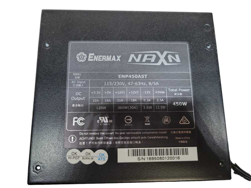 ENERMAX NAXN - 450W Non-Modular Desktop PSU (ENP450AST) %