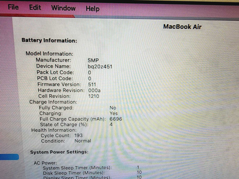 Apple Macbook Air 2017 13\\" Core i5-5350U @ 1.8GHz 8GB DDR3 250GB SSD (