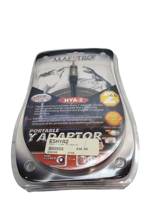 MAESTRO RCA Y  Adapter Cable  HYA 2 | Single Audio Pin  to Two  &