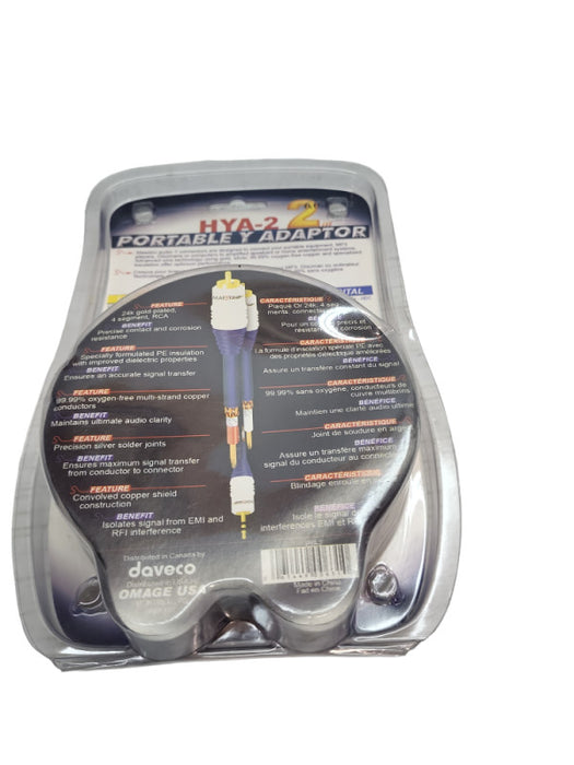 MAESTRO RCA Y  Adapter Cable  HYA 2 | Single Audio Pin  to Two  &
