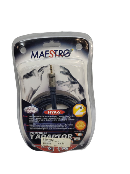 MAESTRO RCA Y  Adapter Cable  HYA 2 | Single Audio Pin  to Two  &