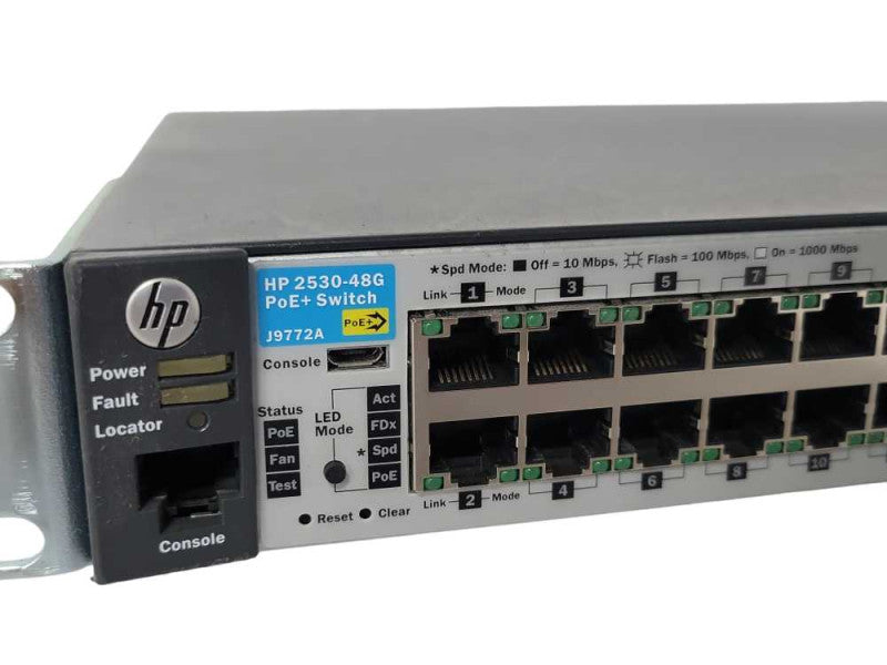 HP 2530-48G PoE+ J9772A 48 PORT Gigabi PoE SWITCH W/ RACK EARS _