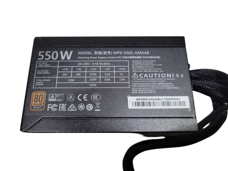 CoolerMaster 550w Semi-Modular PSU (MPX-5501-AMAAB) %