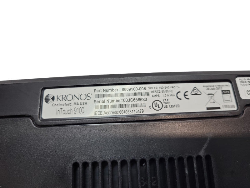 Kronos UKG InTouch 9100 Time Clock 8609100-008 &