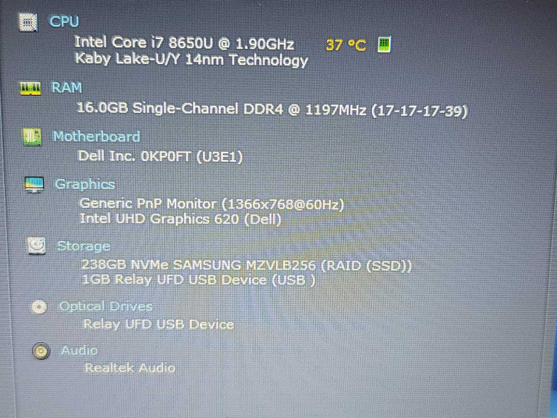 Dell Latitude 7490 | i7-8650U| 16GB DDR4| 256GB SSD  Î²