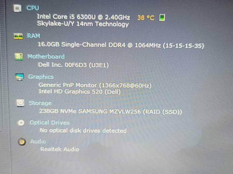 Dell Latitude 7480| i5-6300U| 16GB DDR4| 256GB SSD  Î²