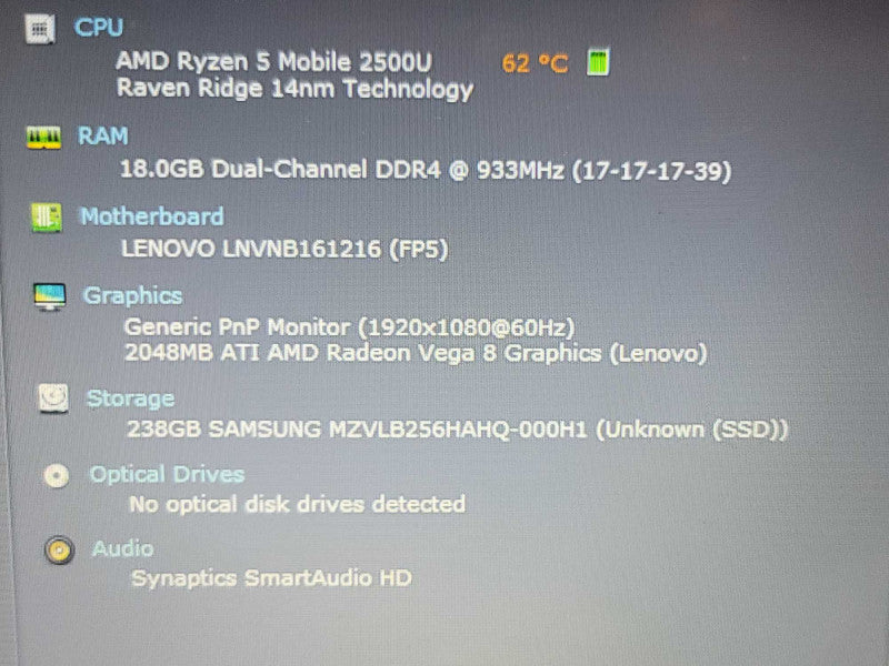 Lenovo V330-14ARR | Ryzen 5 2500u|20GB DDR4| Radeon Vega 8| 256GB SSD / READ Î²