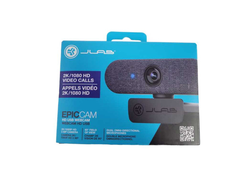 JLab - Epic Cam Webcam Black Open Box !