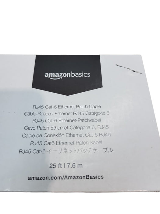 Amazon Basics 25ft RJ45 Cat-6 Ethernet Patch Internet Cable  &