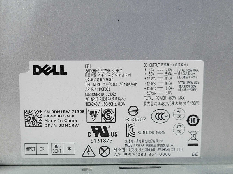 Dell inspiron 5675, AMD Ryzen 7 1800X 8C 4.1GHz, 8GB DDR4, 500GB SSD + 2TB HD _