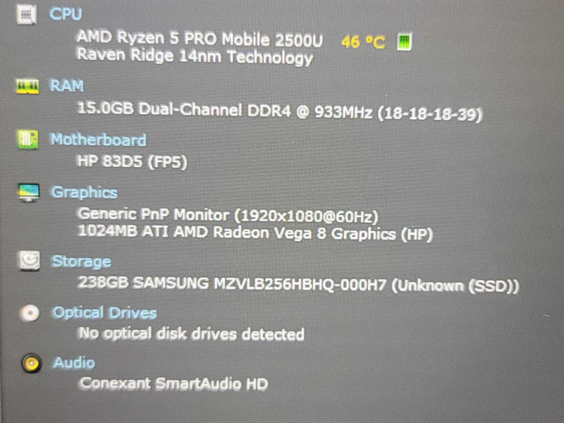 HP EliteBook 745 G5| Ryzen 5 Pro 2500U| 16GB DDR4| Radeon Vega 8| 256GB SSD  Î²