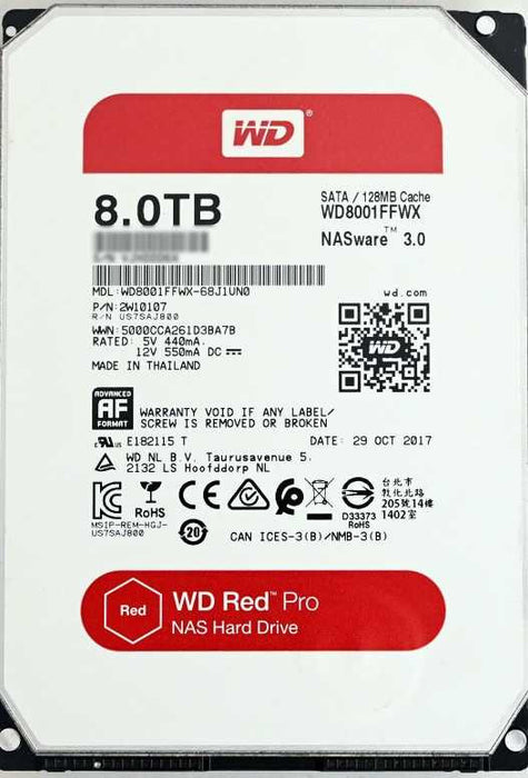Western Digital Red Pro 8TB WD8001FFWX 3.5\\" SATA NAS HDD Nasware 3.0 HDD Q\t Q: