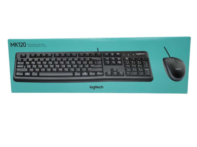NEW - Logitech MK120 (920-002565) Wired Keyboard and Mouse Combo _