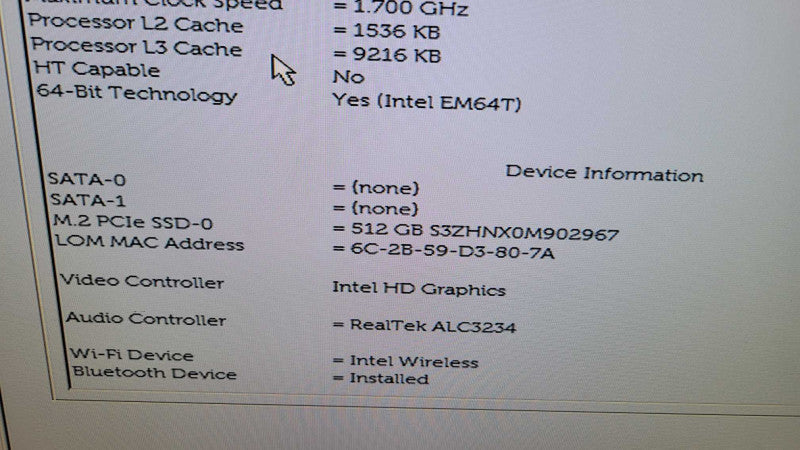 Dell OptiPlex 3060 - Core i5-8400T | 16GB RAM | 512GB NVMe + PWR %