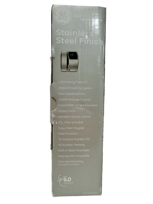 GE Dect 6.0 Digital Cordless Phone Stainless Steel TC27909EE1-A _