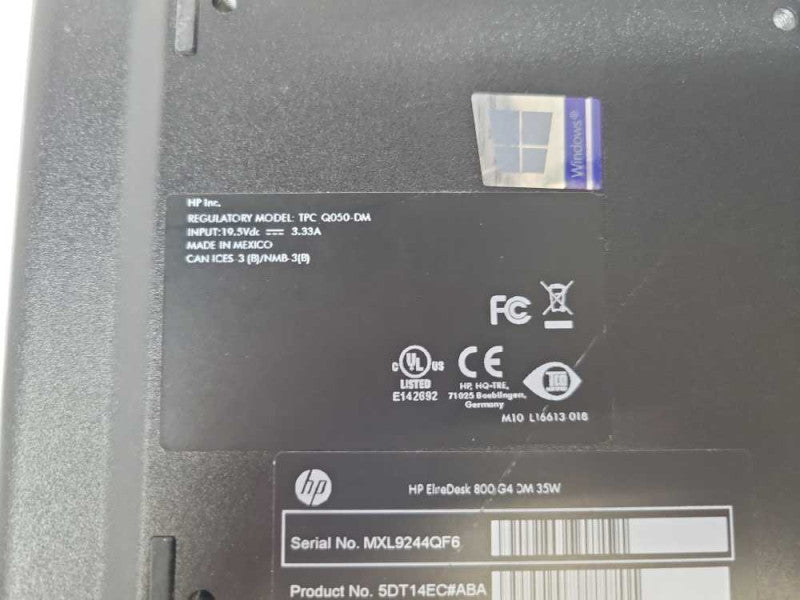 HP EliteDesk 800 G4 - Core i7-8700T | 16GB RAM | 512GB NVMe + PWR %