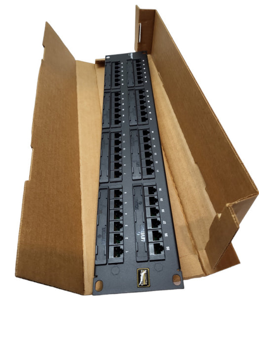 LEVITON 5G596-A48 Category 5e Patch Panel Universal, T568A Wiring 48 &