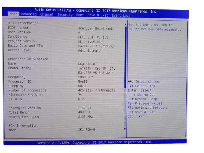 HPE Proliant ML10 GEN9, Intel Xeon E3-1225V5 3.3GHz QC 4GB NO DRIVE  Q_
