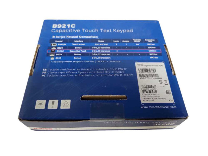 New Bosch B921C Capacitive Touch Text Keypad _