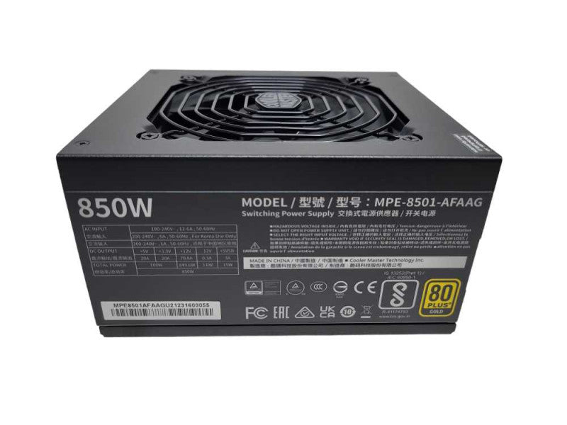 Cooler Master MWE Gold 850 V2 - 850W Full Modular PSU (READ) %