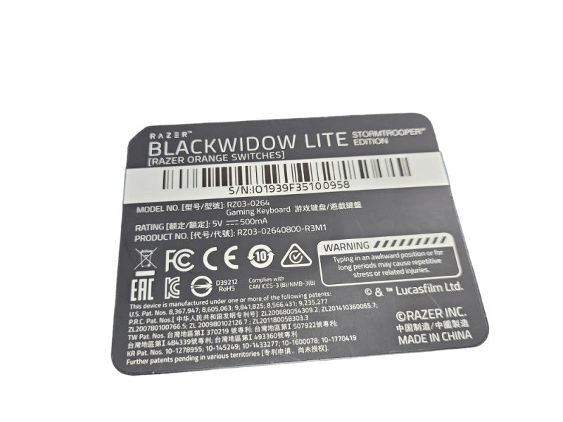 Razer BlackWidow Lite Keyboard, Black, RZ03-0264 &