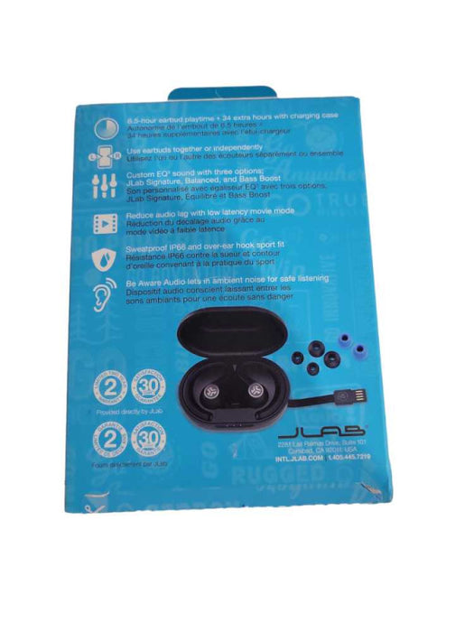 JLab Audio JBuds Air Sport In-Ear Wireless Headphones Black !