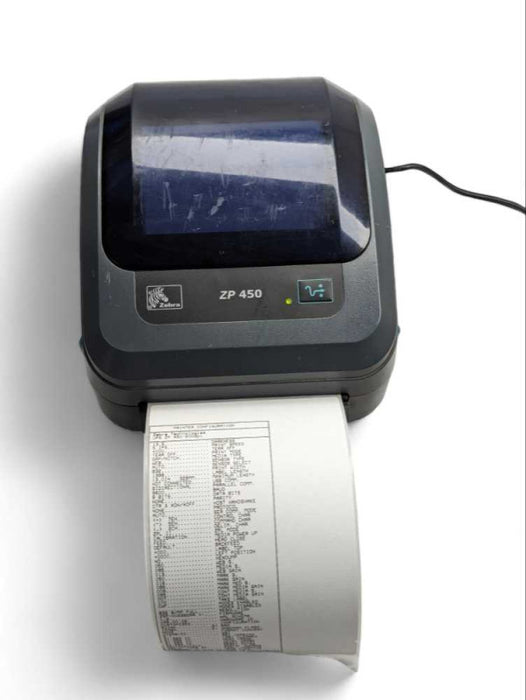 Zebra ZP450 Thermal Label Printer with Power adaptor -