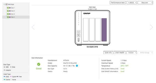 QNAP TS-451 4 Bays NAS, 8GB RAM, 4x 1TB HDD w/ Power Adapter