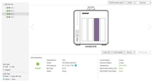 QNAP TS-451 4 Bays NAS, 8GB RAM, 4x 1TB HDD w/ Power Adapter