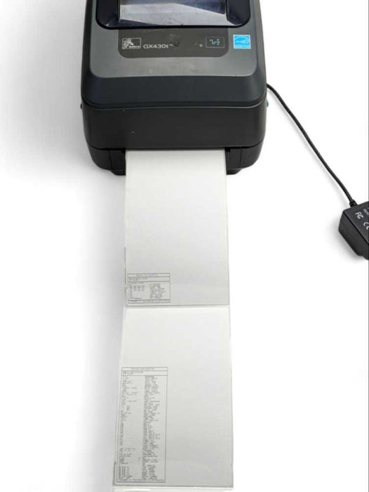 Zebra GX430t Ethernet Thermal Transfer Label Printer -