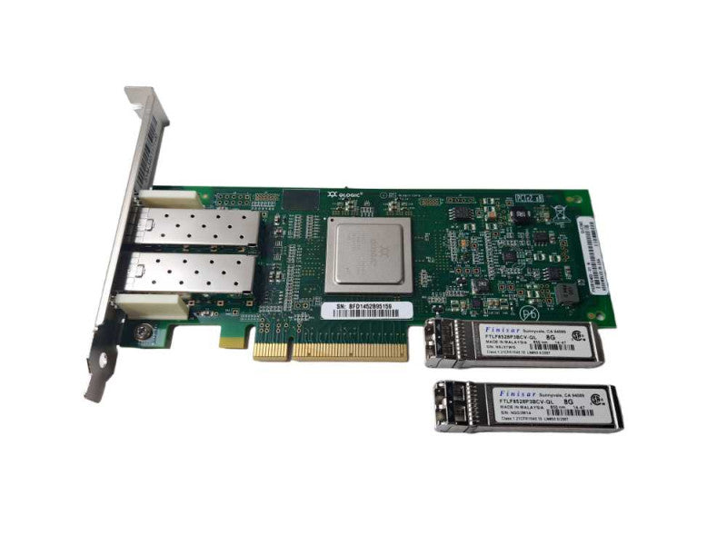 QLogic QLE2562 8Gb Dual Port Fibre Channel HBA w/ 8Gb SFP+ Modules Q