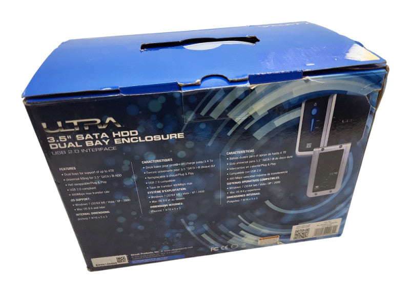 Ultra 3.5\\"  USB 2.0 DUAL BAY  External Hard Drive Enclosure with 4TB HDD &