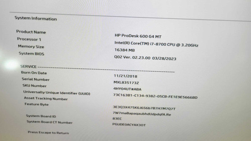 HP ProDesk 600 G4 MT - Core i7-8700 | 16GB | 512GB SSD %