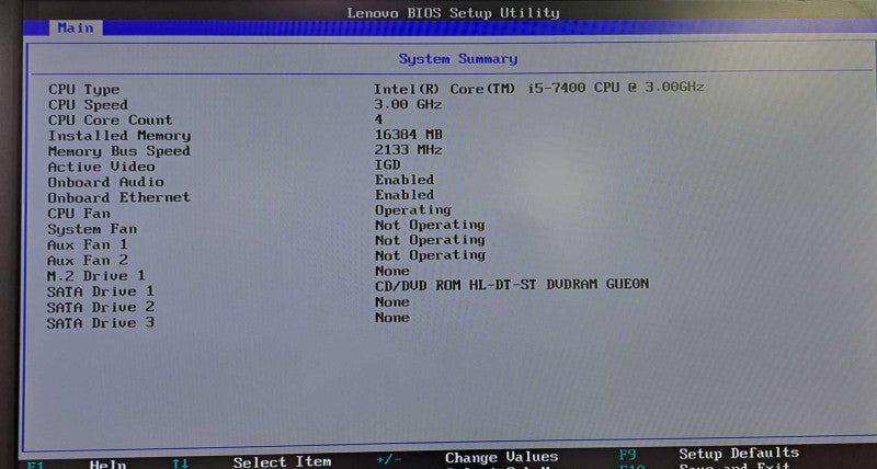 Lenovo M710s SFF | i5-7400 @ 3.00GHz 4C, 16GB DDR4, No HDD/OS, 2x Caddies