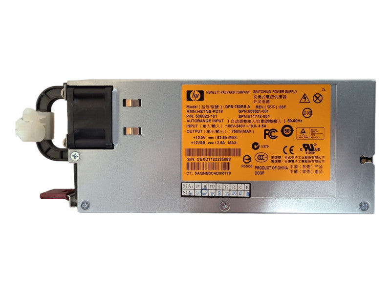 HP ProLiant G6 G7 750W Server Power Supply PSU, DPS-750RB 506821-001 Q