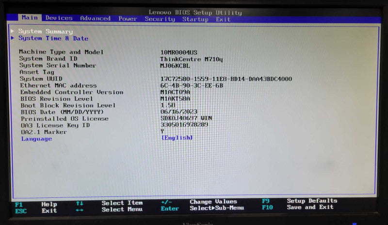 Lenovo M710Q Mini PC Core i5-7500T 2.7GHz QC, 8GB, 256GB M.2, Wi-Fi w/ Powe Q_