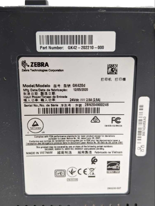 Zebra GK420D Thermal Label Printer -