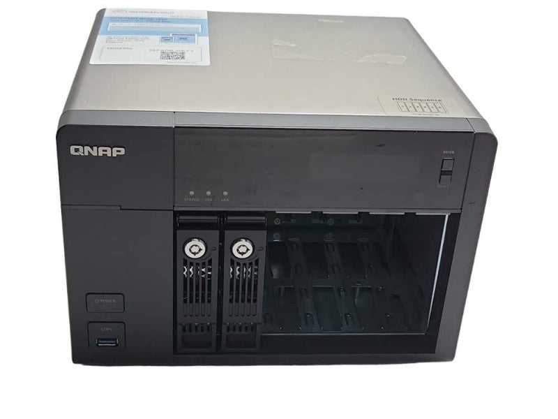 QNAP TS-653 Pro-8G 6-Bay NAS Server Storage w/ 2x HDD Trays, READ _
