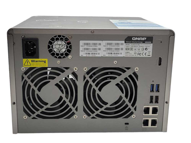 QNAP TS-653 Pro-8G 6-Bay NAS Server Storage w/ 2x HDD Trays, READ _