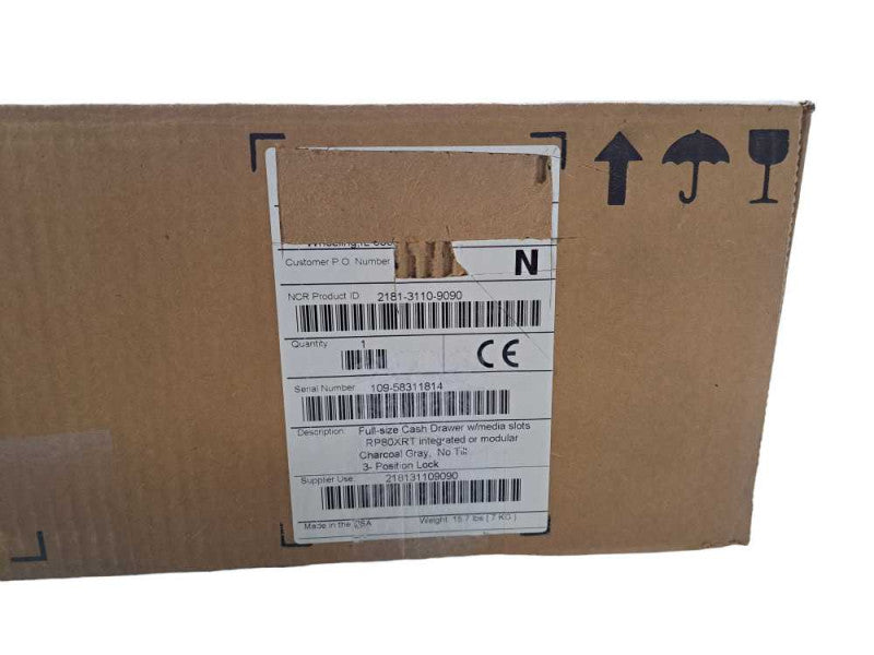 NCR 2181-3110-9090 | RealPOS Full-Size Cash Drawer + Cable | No lock  Q