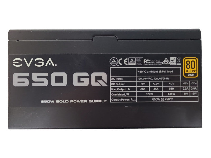 EVGA 650 GQ, 80+ GOLD 650W, Power Supply, 210-GQ-0650