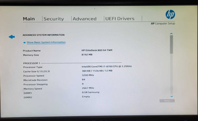 HP EliteDesk 800 G4, Core i7-8700 3.2GHz, 8GB, 2TB HDD, QUADRO K2000 _
