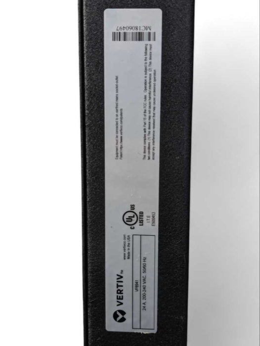 Vertiv VP8941 Switched Rack PDU Power Distribution Unit 24 U-Lock Receptacles -